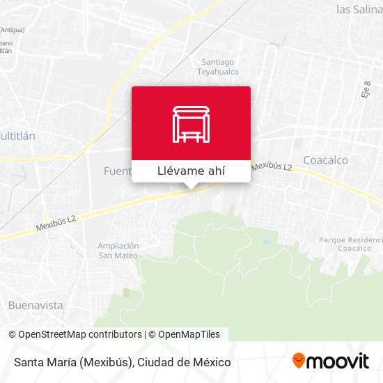 Mapa de Santa María (Mexibús)
