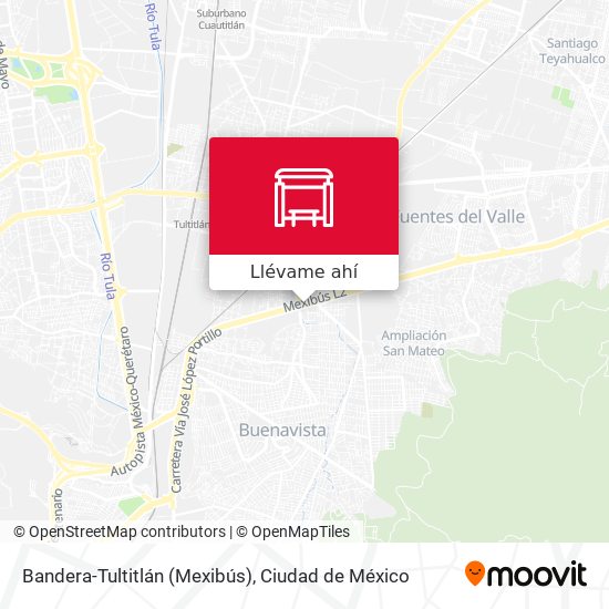 Mapa de Bandera-Tultitlán (Mexibús)