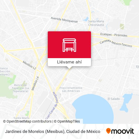 Mapa de Jardines de Morelos  (Mexibus)