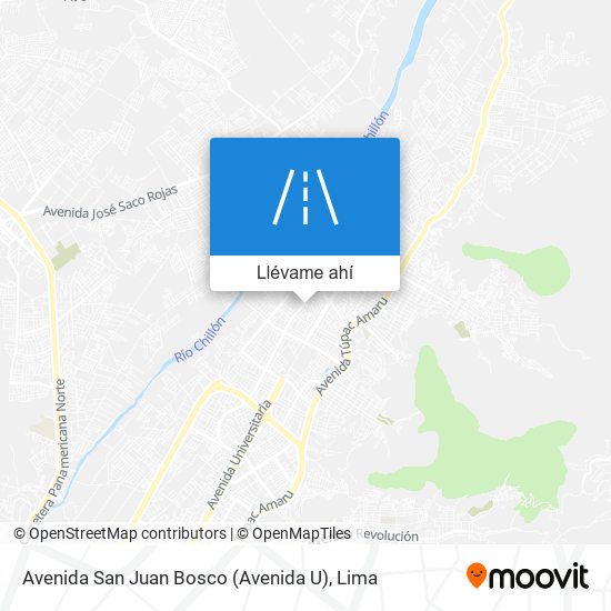 Mapa de Avenida San Juan Bosco (Avenida U)