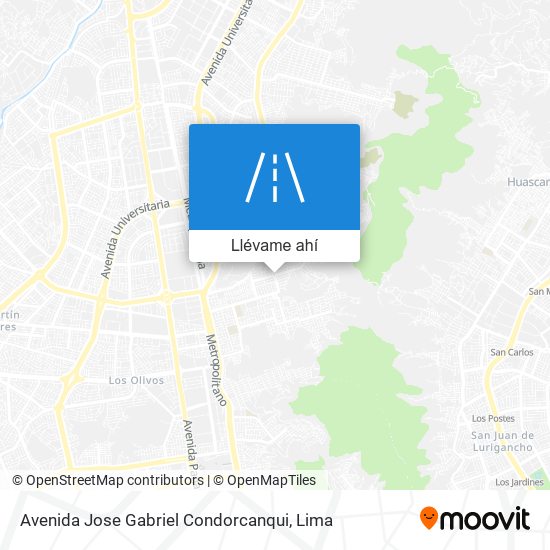 Mapa de Avenida Jose Gabriel Condorcanqui