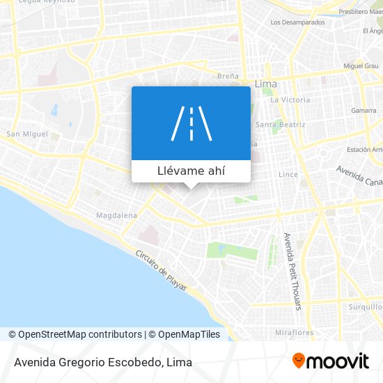 Mapa de Avenida Gregorio Escobedo