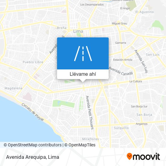 Mapa de Avenida Arequipa