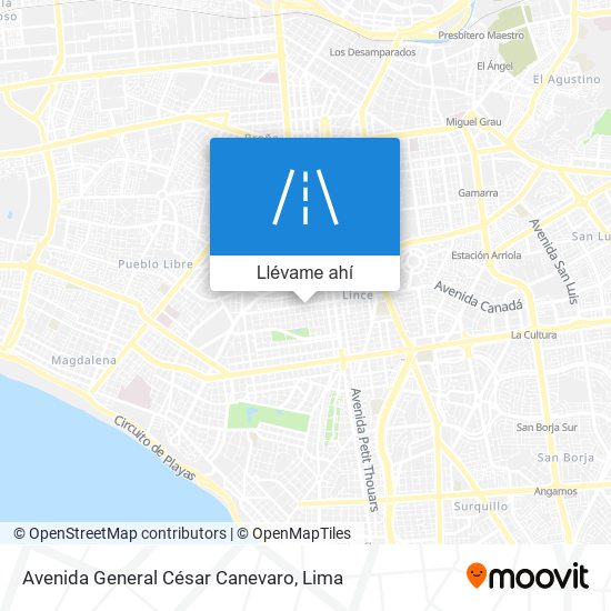 Mapa de Avenida General César Canevaro