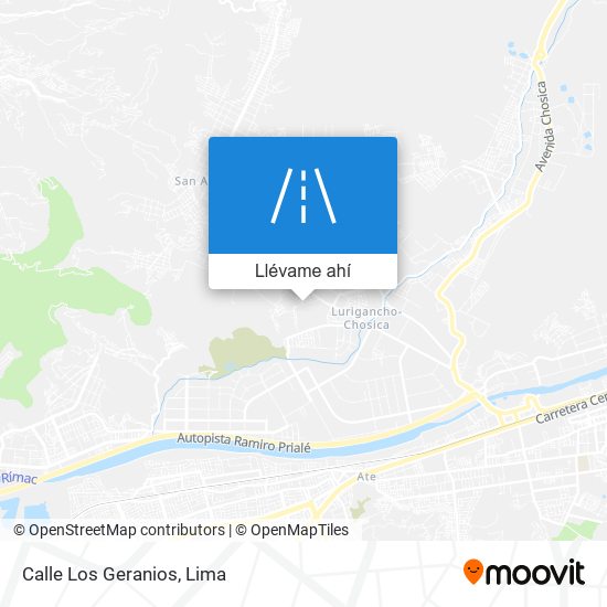 Mapa de Calle Los Geranios