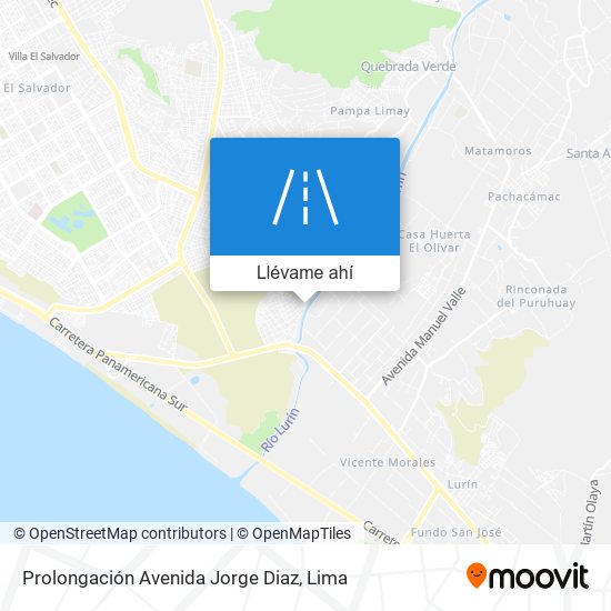 Mapa de Prolongación Avenida Jorge Diaz