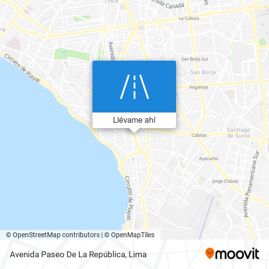 Mapa de Avenida Paseo De La República