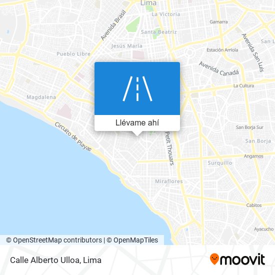 Mapa de Calle Alberto Ulloa