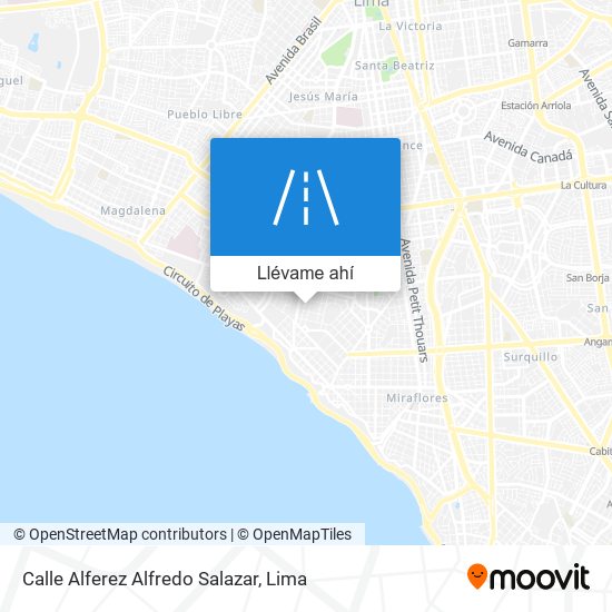 Mapa de Calle Alferez Alfredo Salazar