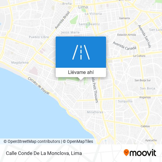 Mapa de Calle Conde De La Monclova