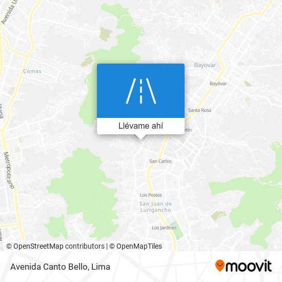 Mapa de Avenida Canto Bello