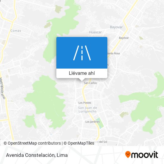 Mapa de Avenida Constelación