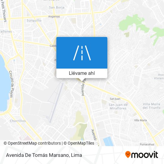 Mapa de Avenida De Tomás Marsano