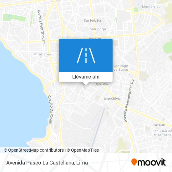 Mapa de Avenida Paseo La Castellana