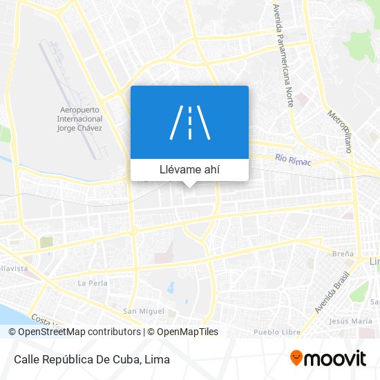 Mapa de Calle República De Cuba