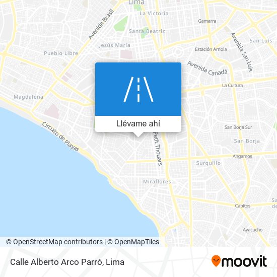 Mapa de Calle Alberto Arco Parró