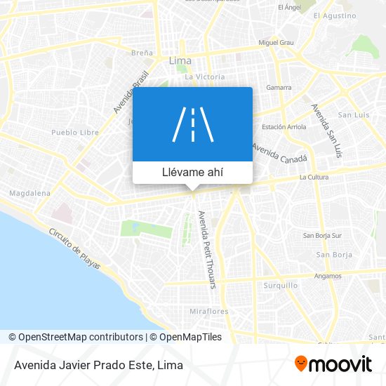 Mapa de Avenida Javier Prado Este