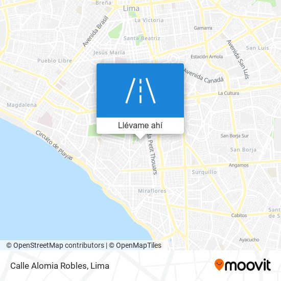 Mapa de Calle Alomia Robles