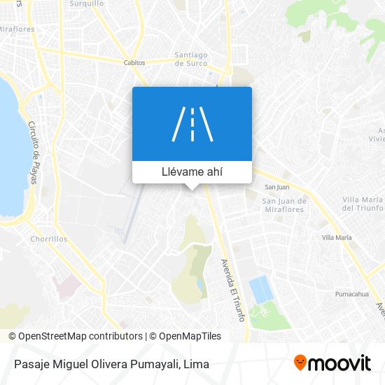 Mapa de Pasaje Miguel Olivera Pumayali