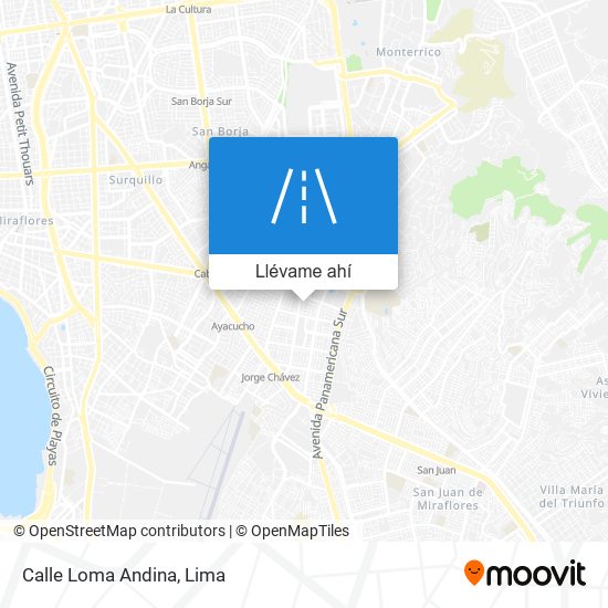 Mapa de Calle Loma Andina