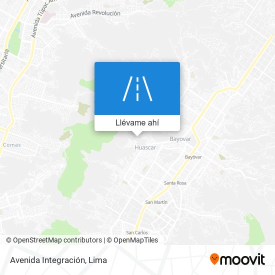 Mapa de Avenida Integración