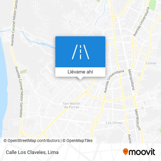 Mapa de Calle Los Claveles