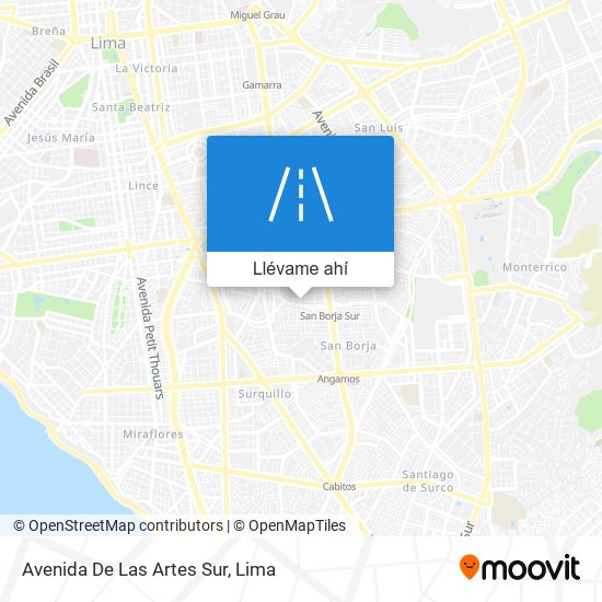 Mapa de Avenida De Las Artes Sur