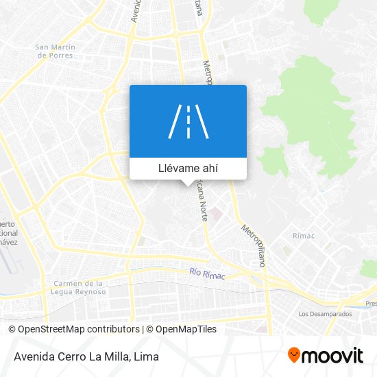 Mapa de Avenida Cerro La Milla