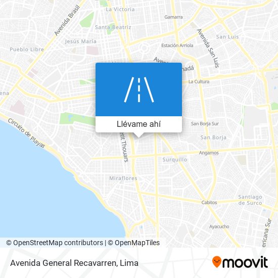 Mapa de Avenida General Recavarren