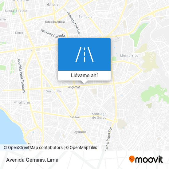 Mapa de Avenida Geminis