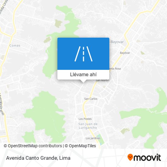 Mapa de Avenida Canto Grande