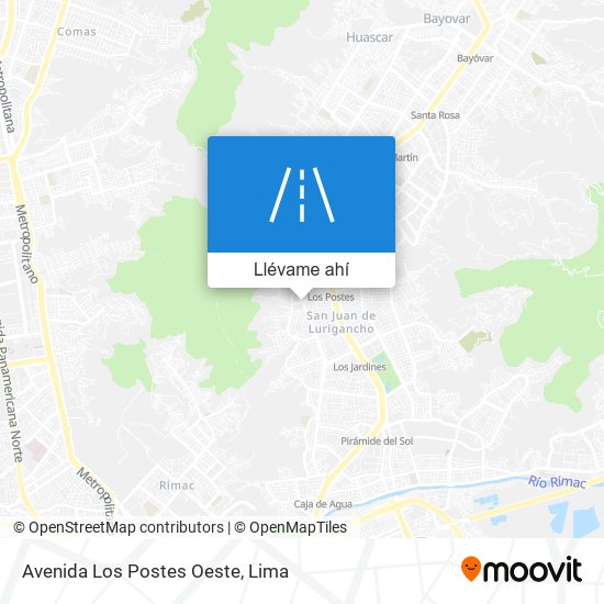 Mapa de Avenida Los Postes Oeste