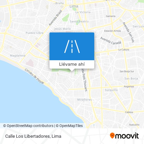 Mapa de Calle Los Libertadores