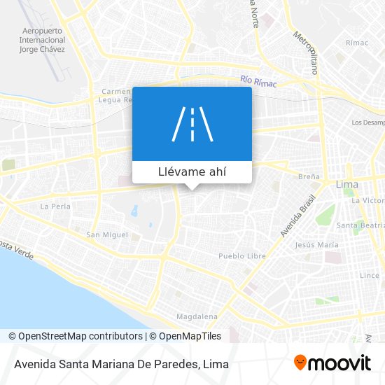 Mapa de Avenida Santa Mariana De Paredes