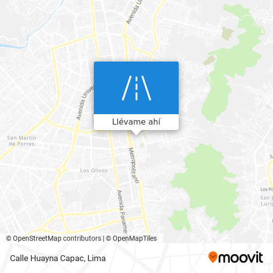 Mapa de Calle Huayna Capac