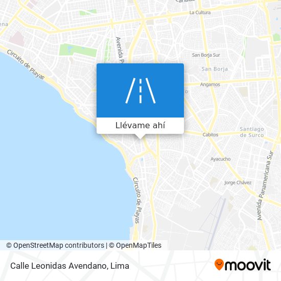 Mapa de Calle Leonidas Avendano