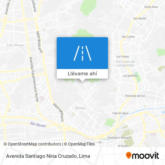 Mapa de Avenida Santiago Nina Cruzado