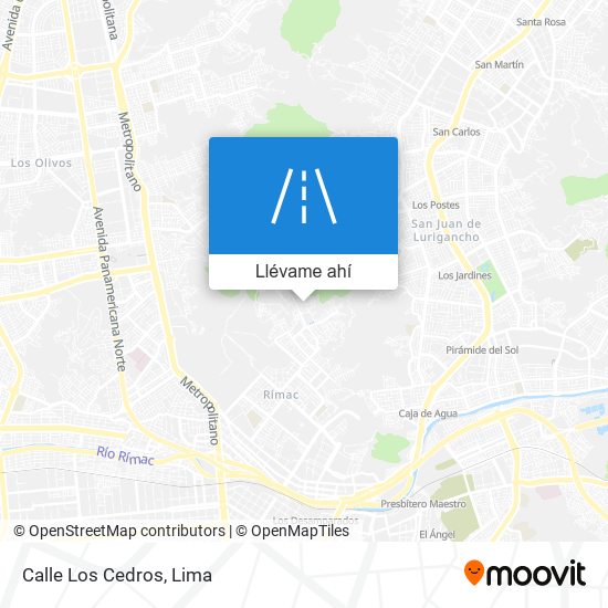 Mapa de Calle Los Cedros