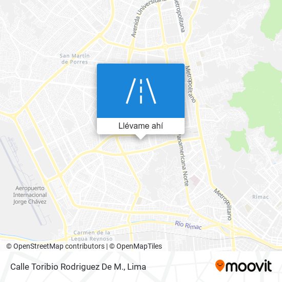 Mapa de Calle Toribio Rodriguez De M.