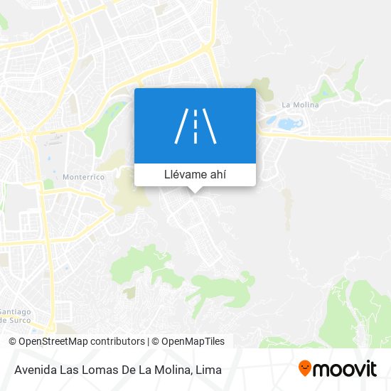 Mapa de Avenida Las Lomas De La Molina