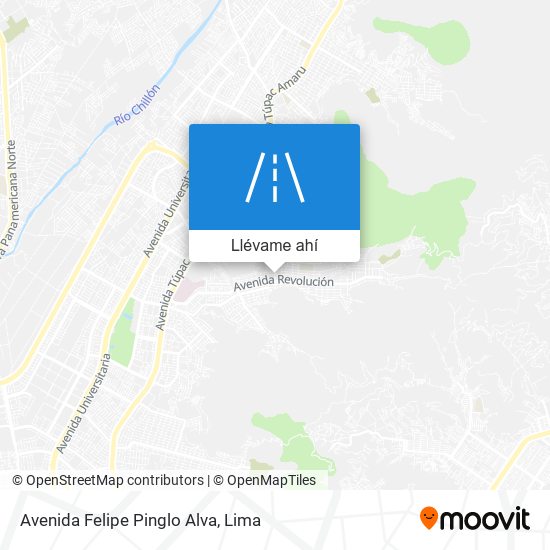 Mapa de Avenida Felipe Pinglo Alva