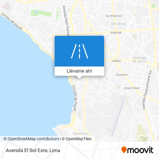 Mapa de Avenida El Sol Este