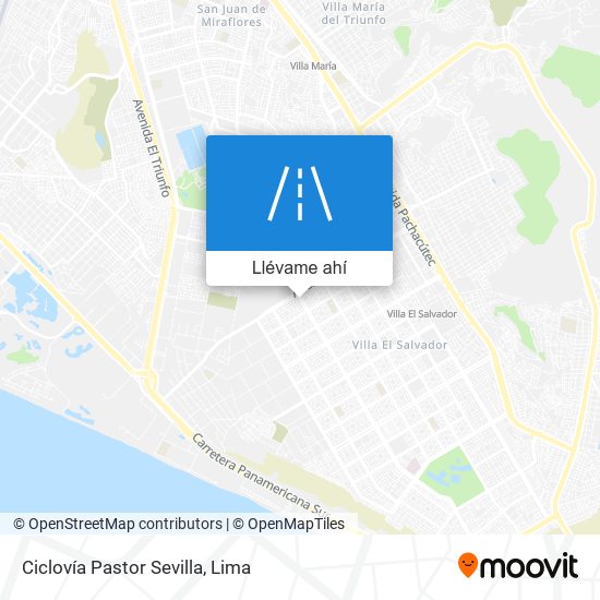 Mapa de Ciclovía Pastor Sevilla