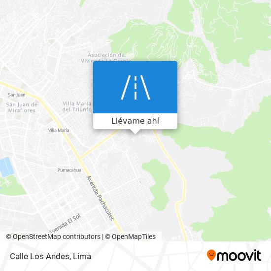 Mapa de Calle Los Andes