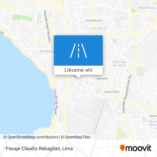 Mapa de Pasaje Claudio Rebagliati