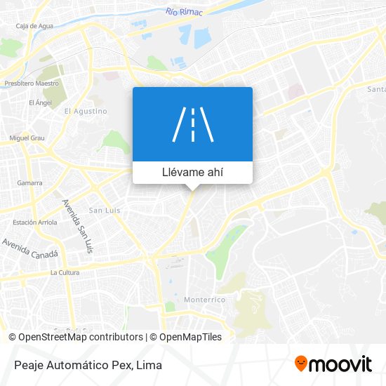 Mapa de Peaje Automático Pex