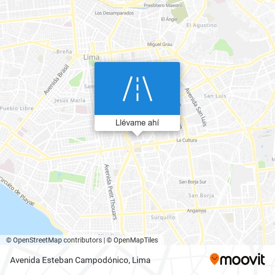 Mapa de Avenida Esteban Campodónico