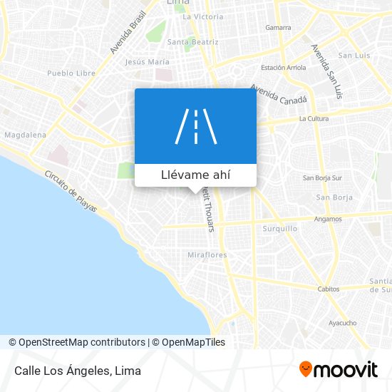 Mapa de Calle Los Ángeles