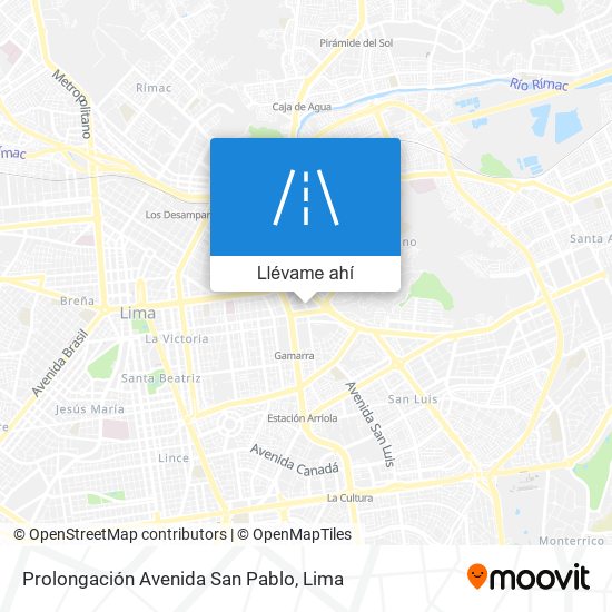 Mapa de Prolongación Avenida San Pablo