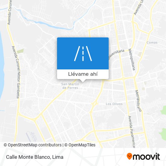 Mapa de Calle Monte Blanco